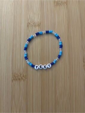 WWE Jey USO “yeet” beaded bracelet
